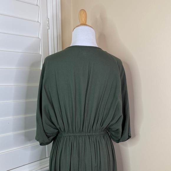 Cost Plus World Market Olive Maxi Dress with Embroidery - Picture 7 of 9